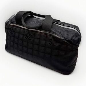 CHANEL Classic Black Duffel Pet Carrier Bag